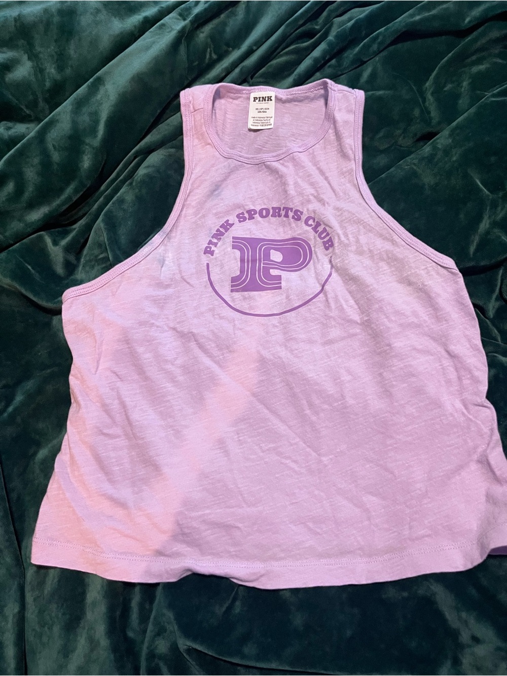 PINK Victoria's Secret Lilac 'PINK Sports Club' Cropped Tank